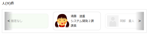 人物検索結果表示エリア